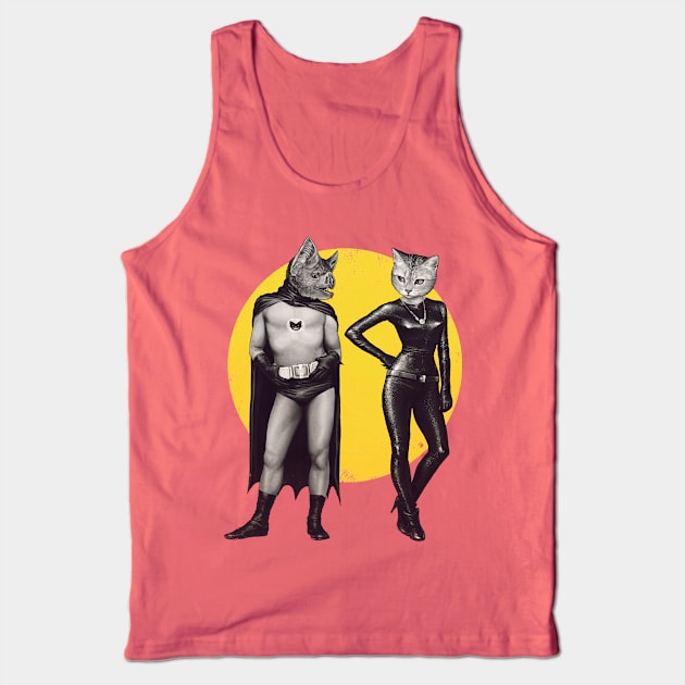 A Bat and a Cat Tank Top by Moutchy